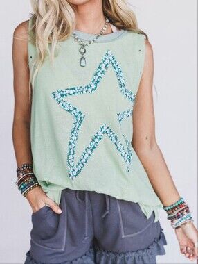 Three Bird Nest POL Star Gazer Tunic Boho NWT S
